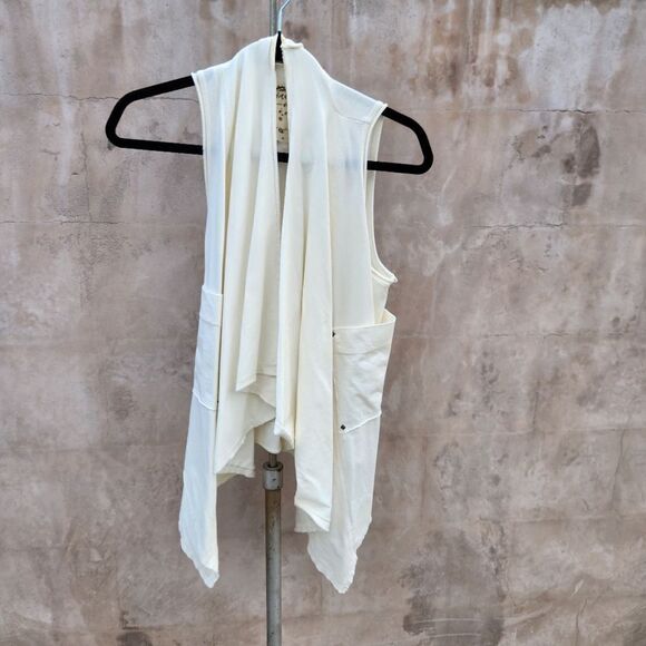 raw earth wild sky Jackets & Blazers - Raw earth wild sky organic cotton slouchy vest